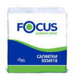 FOCUS მინი ხელსახოცი 24x24 100 ცალიანი 2ფენა