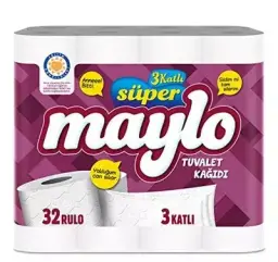 MAYLO საპირფარეშოს ქაღალდი 32 ც 3 ფენა (მაილო)(8698996009453)