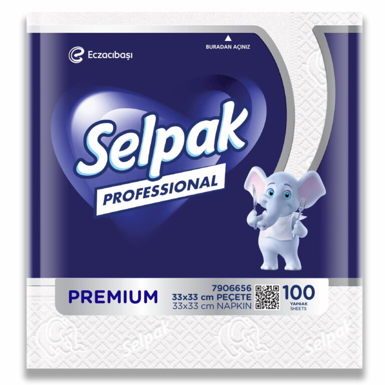 Selpak ხელსახოცი 1/4 33x33 100ცალიანი 2 ფენა