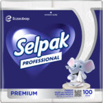 Selpak დაკეცილი ხელსახოცი 1/8 33x33 100 ცალიანი 2 ფენა