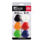 დაფის მაგნიტი 40მმ (6ცალი) Deli Stationery E7822