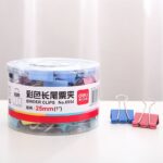 კლიპსი მეტალის ფერადი 25მმ (შეკვრაში 48ცალი) Deli Stationery