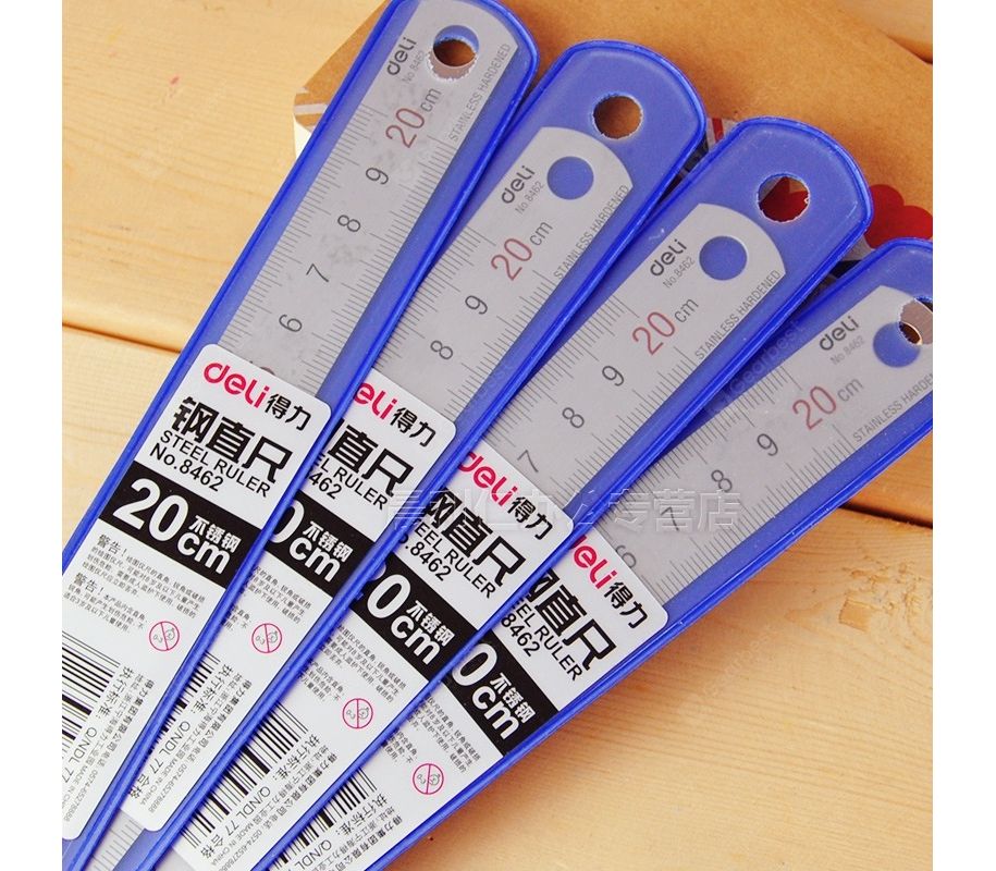 ლითონის სახაზავი 20სმ Deli Stationery
