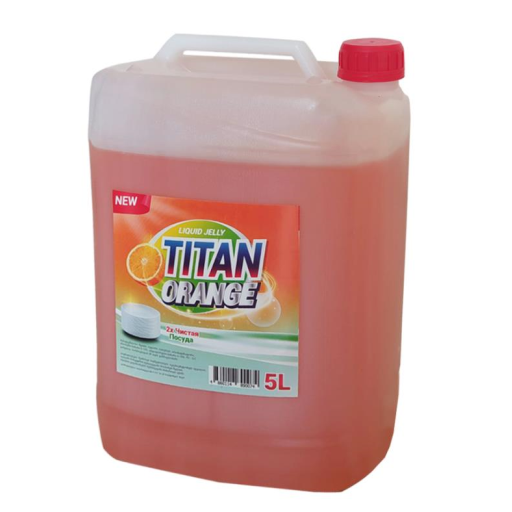 ჭურჭლის თხევადი ჟელე ,TITAN ფორთოხლის, 5 ლიტ. (4860114890074)